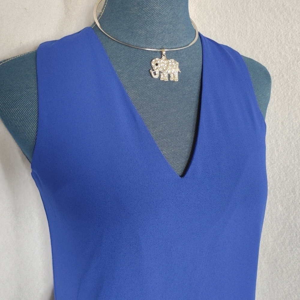 Banana Republic Cobalt Blue Flowy Peplum Top - Picture 2 of 5
